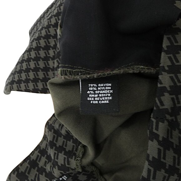 PREMISE Studio Houndstooth Black Gray Pants Dark Academia Officecore Chic Size M - Picture 4 of 11